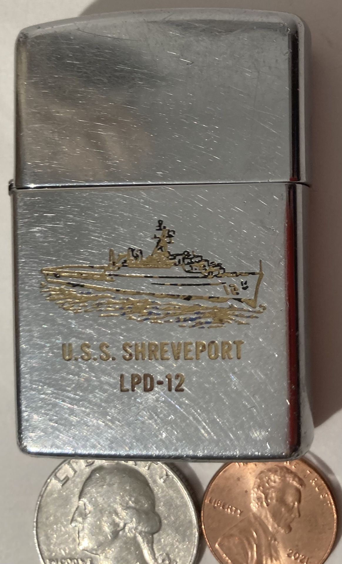 Vintage Zippo Lighter USS Shreveport LPD-12