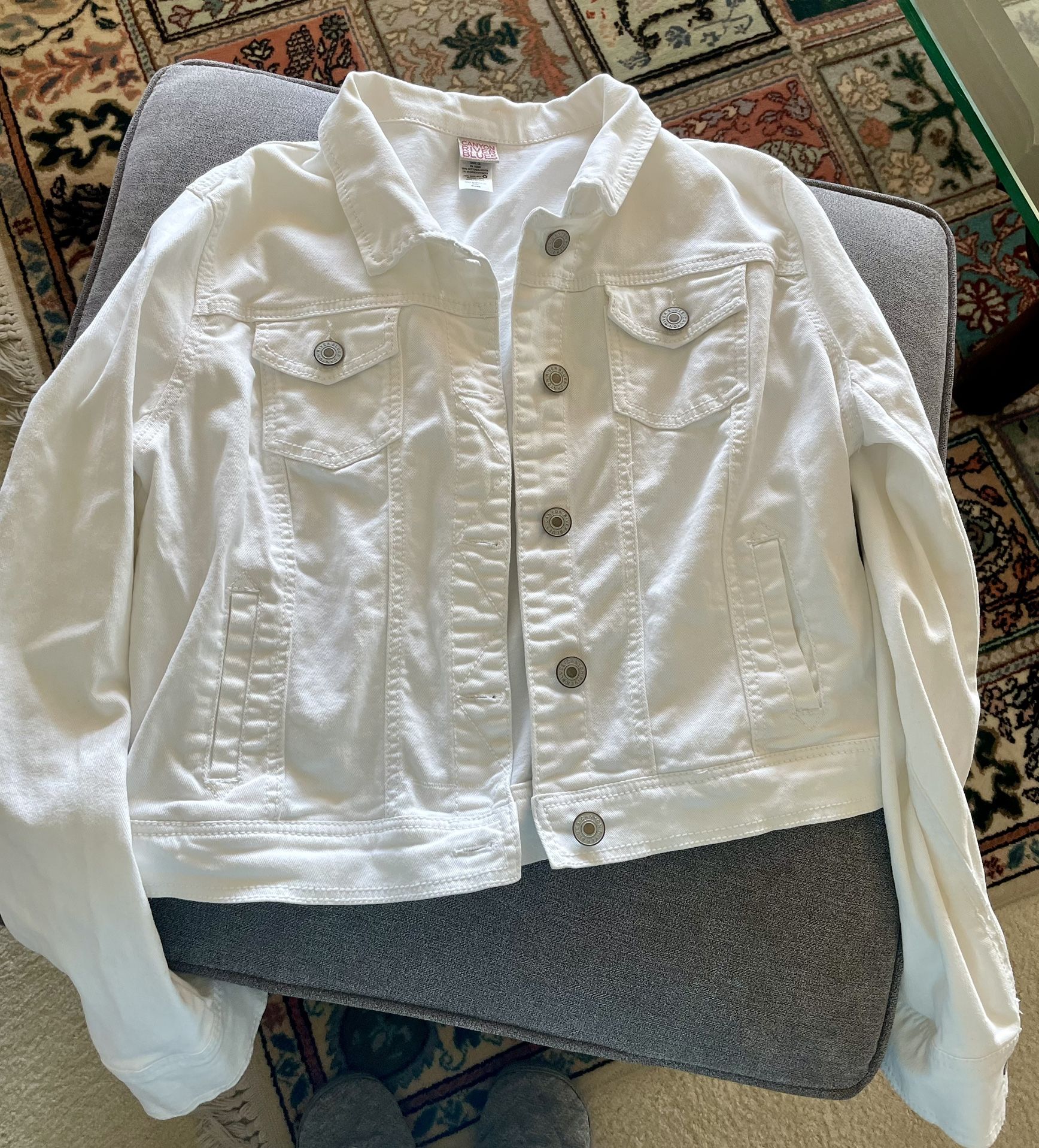 Ladies White Jean Jacket 