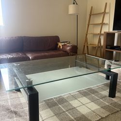 Scandinavian Designs glass coffee table