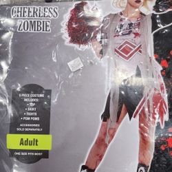 Chearleader Zombie Costume Size Medium/large