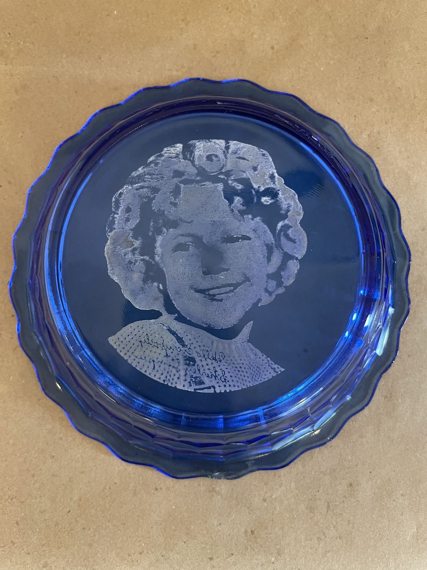Vintage Shirley Temple Collectable Bowl Cobalt Blue