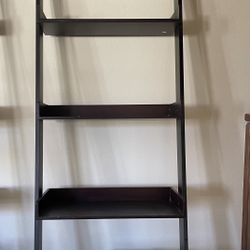 Pier One Leaning Bookcase Dark Coffee