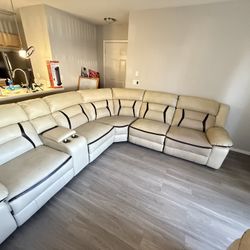 Cream White Sectional Couch