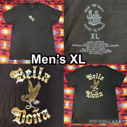 Bella Dona Eagle Snake Graphic Brown T-Shirt Men’s Size XL
