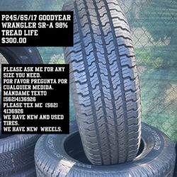 P245/65/17 GOODYEAR WRANGLER Sra 98% TREAD LIFE Semi New All Four | Please Ask Me For The Size You Need |