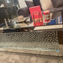 Mirrored Crystal Coffee Table – $250 (Pick Up Only)