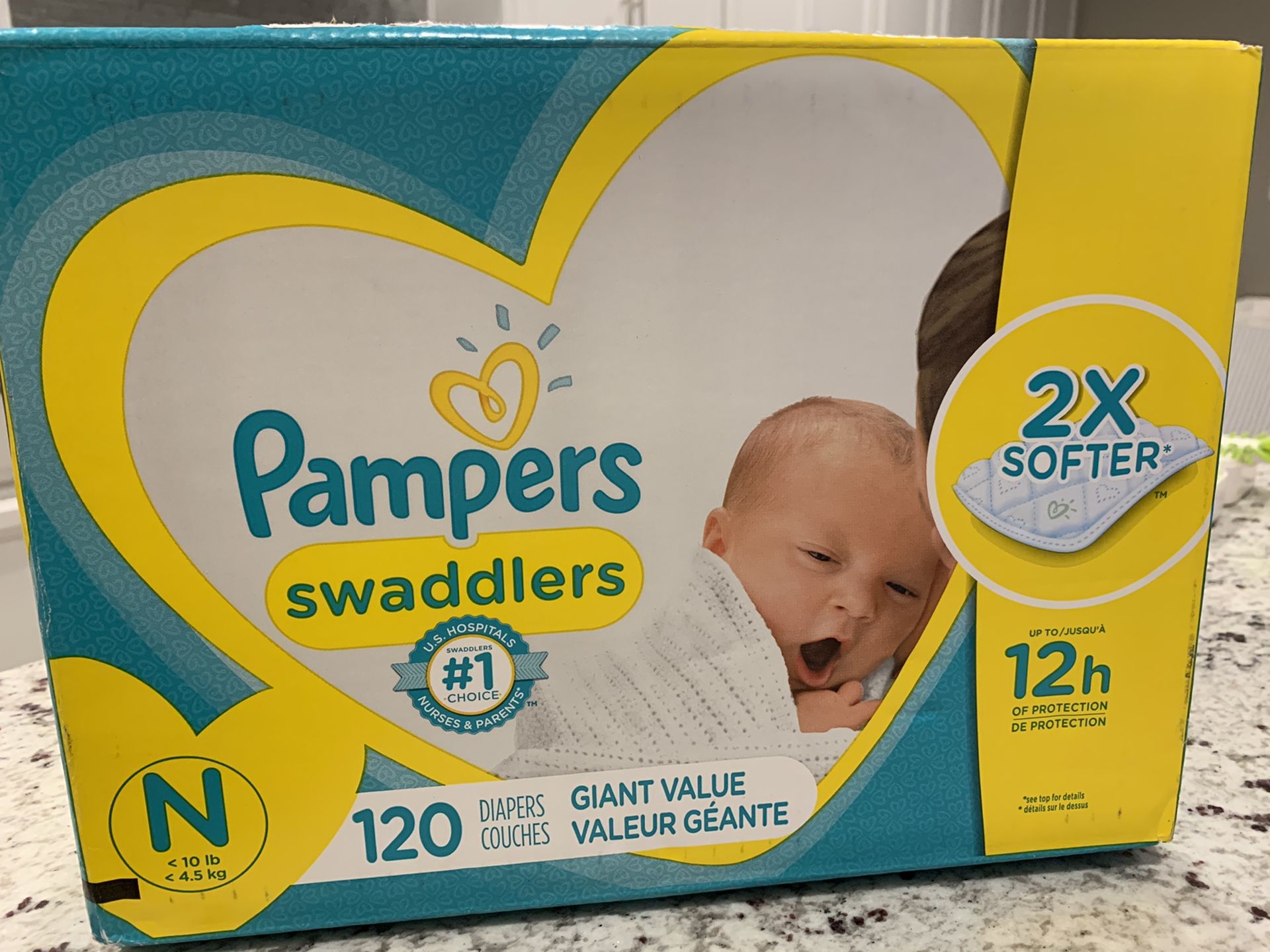 New Pampers Swaddlers disposable diapers Newborn 120ct SUMMERLIN