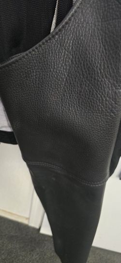 Kerr men's black leather chaps