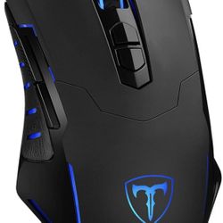 Gaming Mouse, Wired Ergonomic LED Mouse with Programmed Buttons, Adjustable 7200 DPI