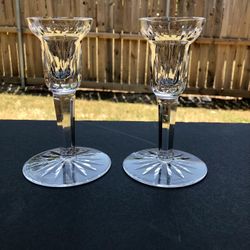 Pair Of Waterford Crystal Candle Sticks