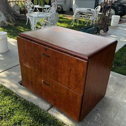 Wood Filing Cabinet 