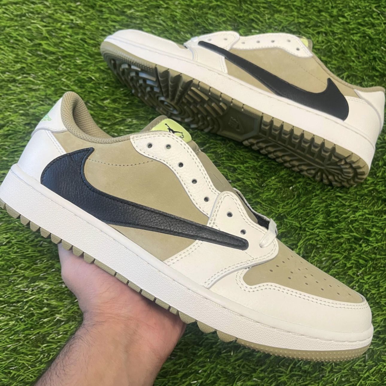 Jordan 1 Retro Low Golf Travis Scott Neutral Olive