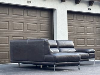 Sofa/Couch Sectional - Real Leather - Brown - Delivery Available 🚛