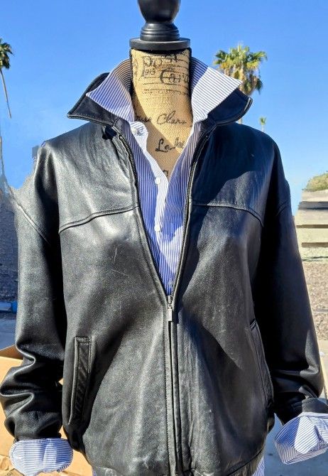 Vintage GOLDEN BEAR LEATHER BOMBER MENS L