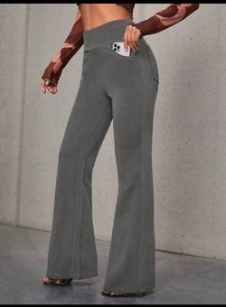 Essnce High Waist Slant Pocket Flare Leg Pants