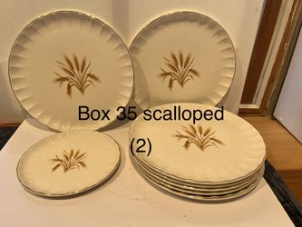 Scalloped Golden Wheat Dinner Set