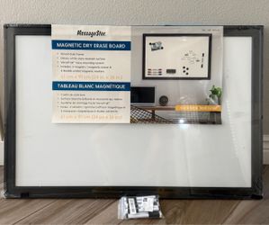 New MessageStor Magnetic Dry Erase Board - 24x36 Black Frame