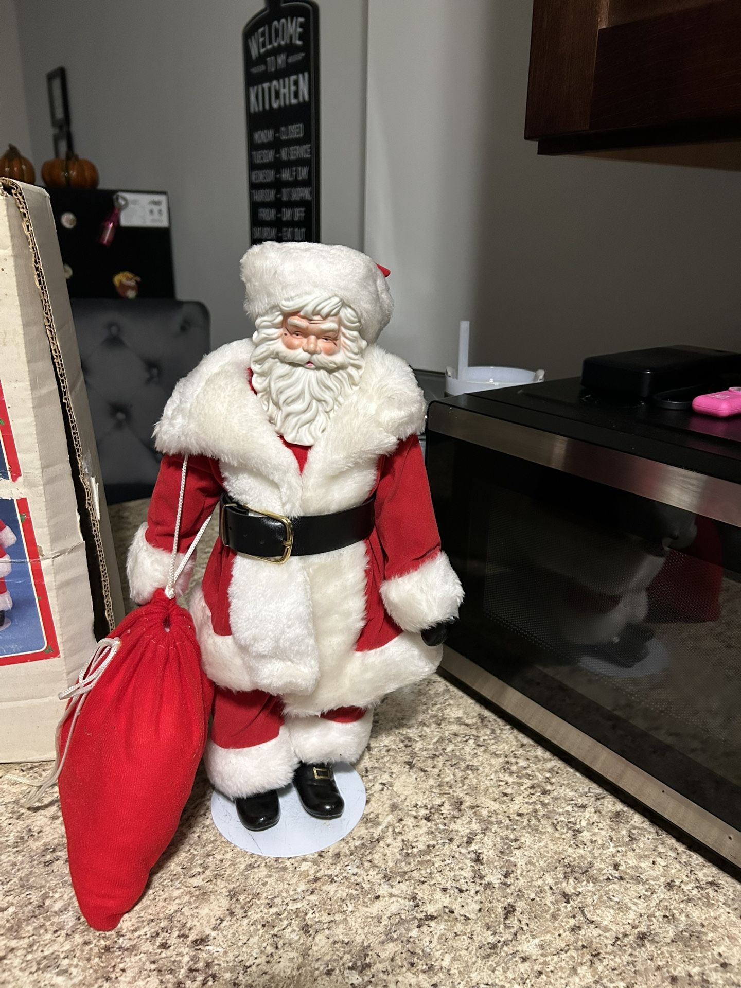 St. Nick Porcelain Santa & Red Bag