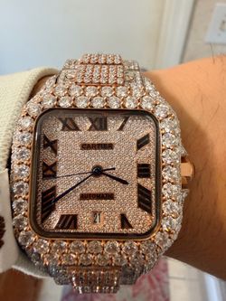 Cartier Santos Automatic Iced Out Watch