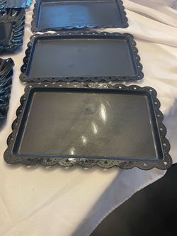 Black Pastry Tray Set