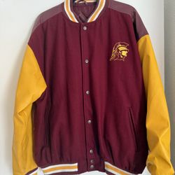 USC Leather Bomber Jacket XL