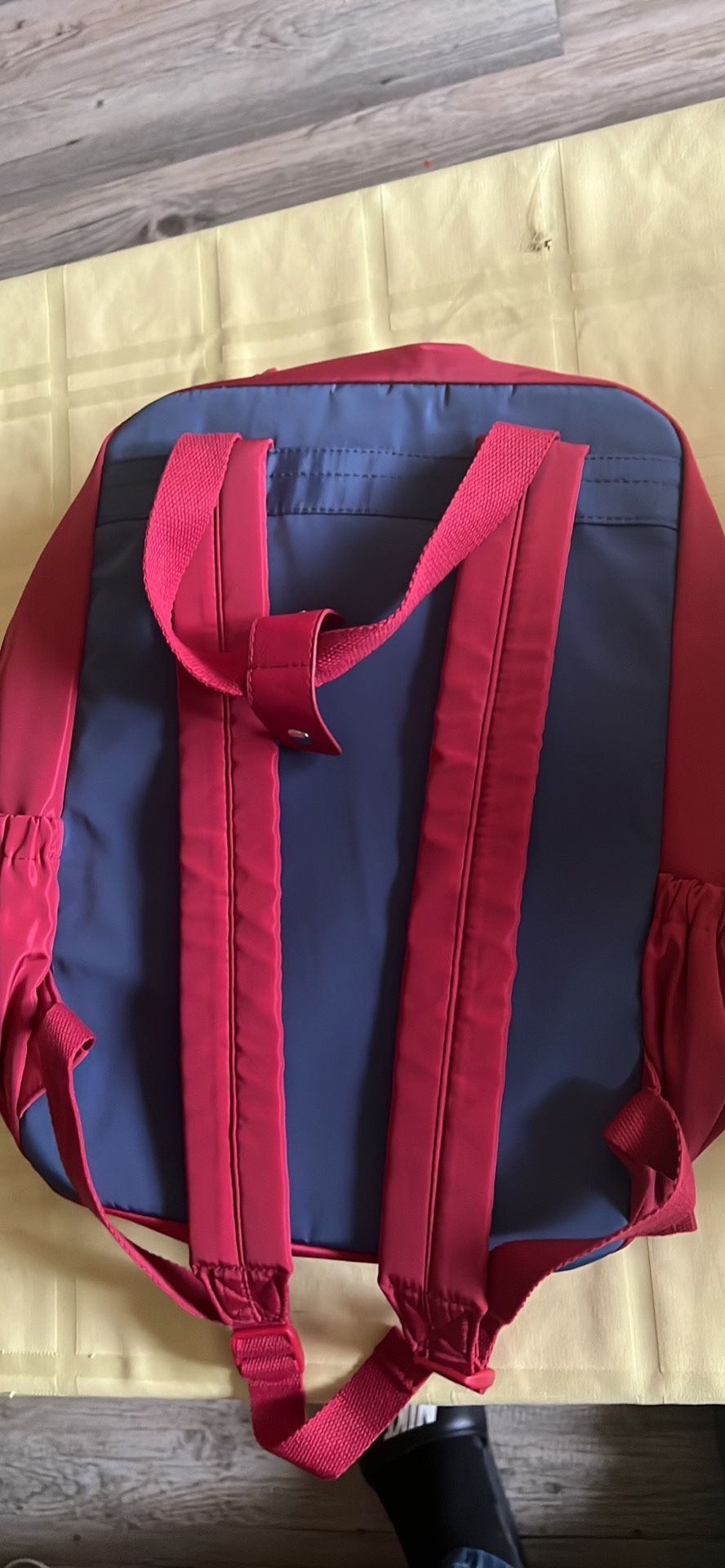 NEW Wild Fable Square Backpack, Red/Slate Blue, Lotion Holder, Multi Pocket for Sale in