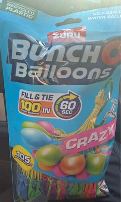 ZURU Bunch O Balloons Crazy Party Self-Sealing Water Balloons 100 Count