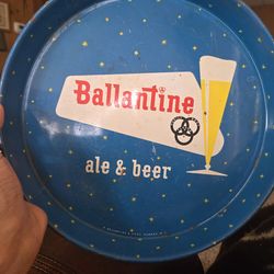 Vintage Ballantine Beer metal tray