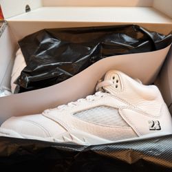Air Jordan 5 White Metallic 