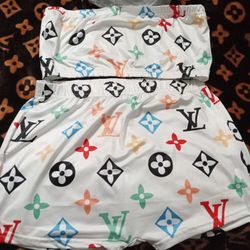 Size LG Halter Shortset