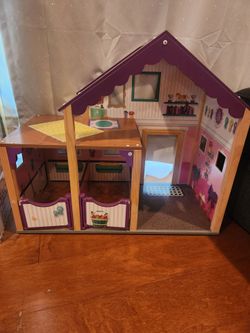 Wooden Horse Stable Dollhouse Playset