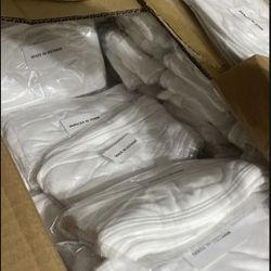 5 Pack Of White Cotton Masks.