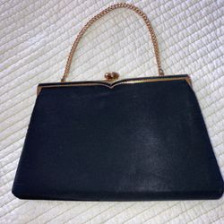 Vintage Coblentz Black Fabric Handbag