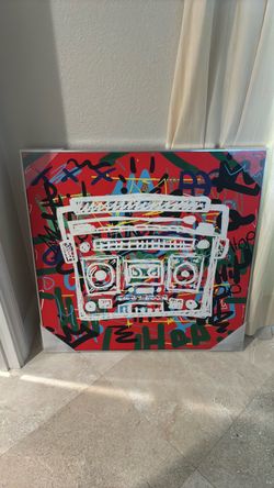 Graffiti Boombox Pop Art Canvas Print