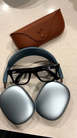 Apple AirPods Max and raybans meta