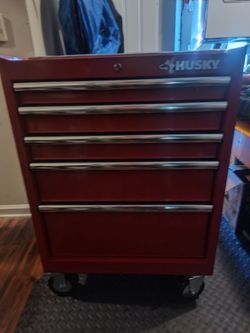 Husky Rolling Tool Cabinet Red 5-Drawer