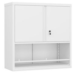 Assembled New 31" H Metal Cabinets with Doors and Shelves, Lockable Storage Cabinet, Wall Cabinet Storage