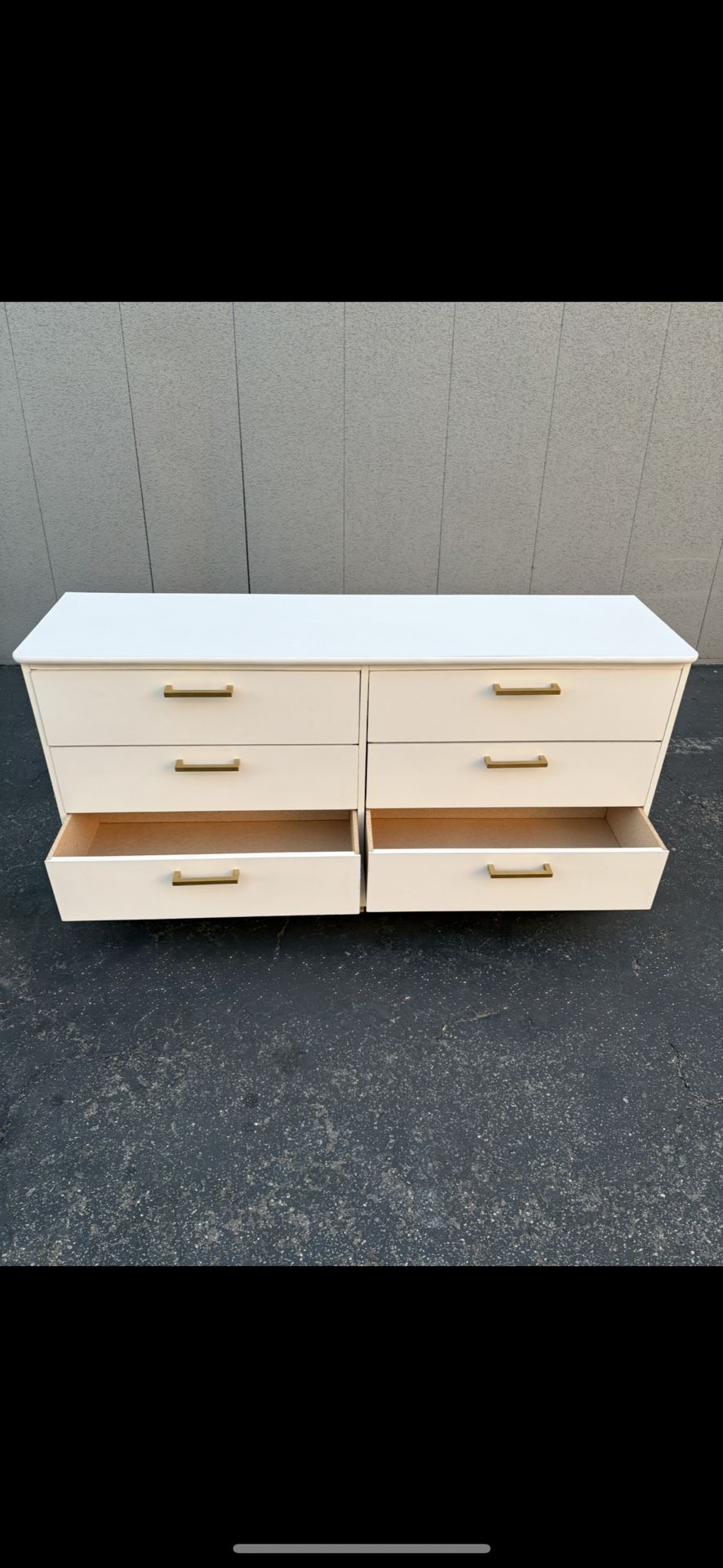 New White Six Drawer Dresser For Sale🏷️