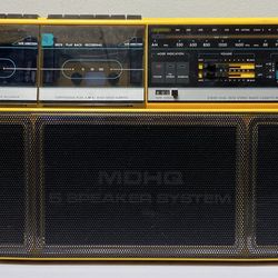 Vintage Magnavox D8300 Boombox Radio Dual Cassette Recorder Tested & Works (#1168)