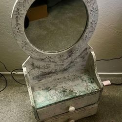 Tabletop Vanity Mirror W/two drawers 