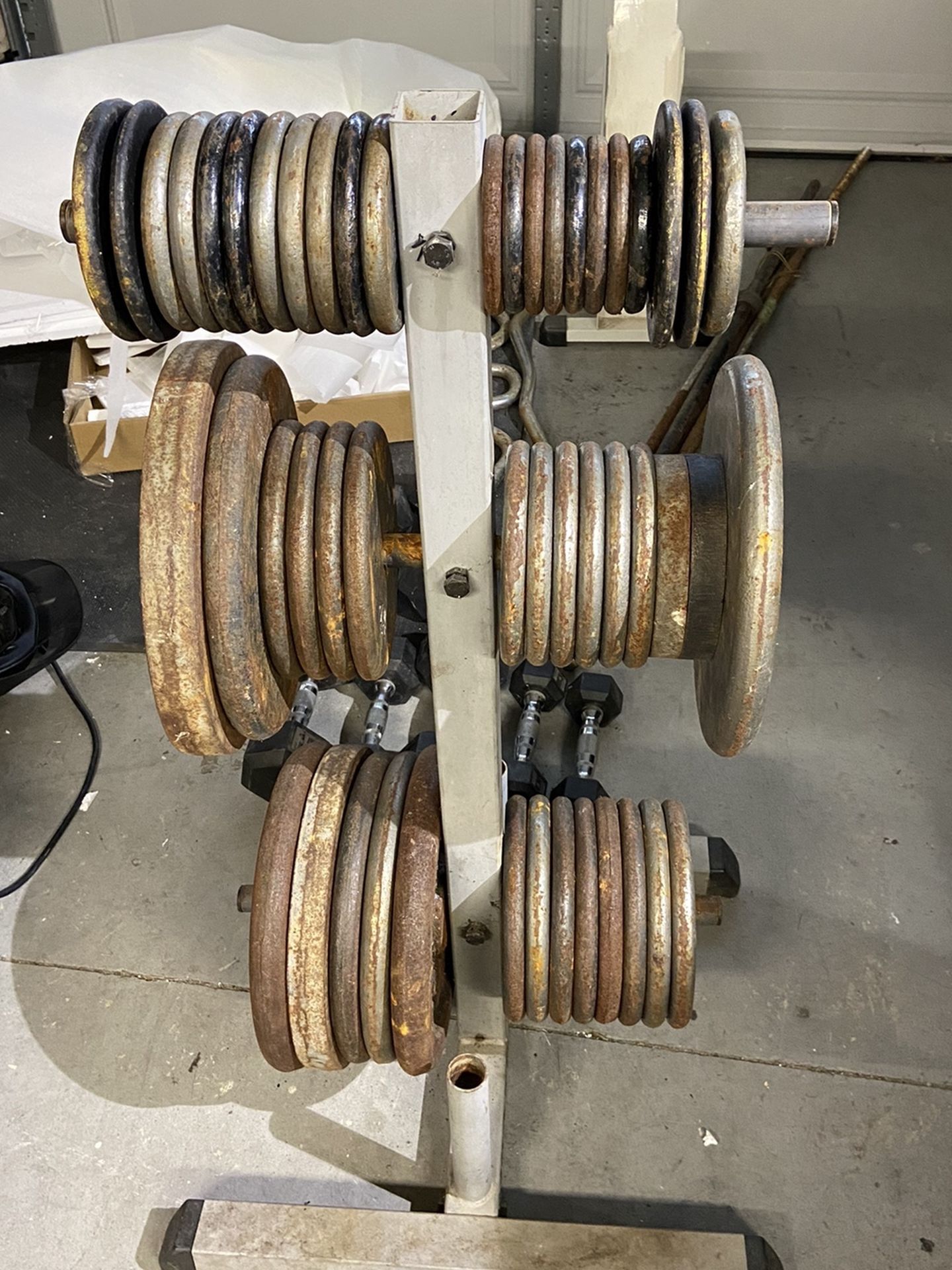 Home Gym Weights 400lbs Plus Bars And Racks