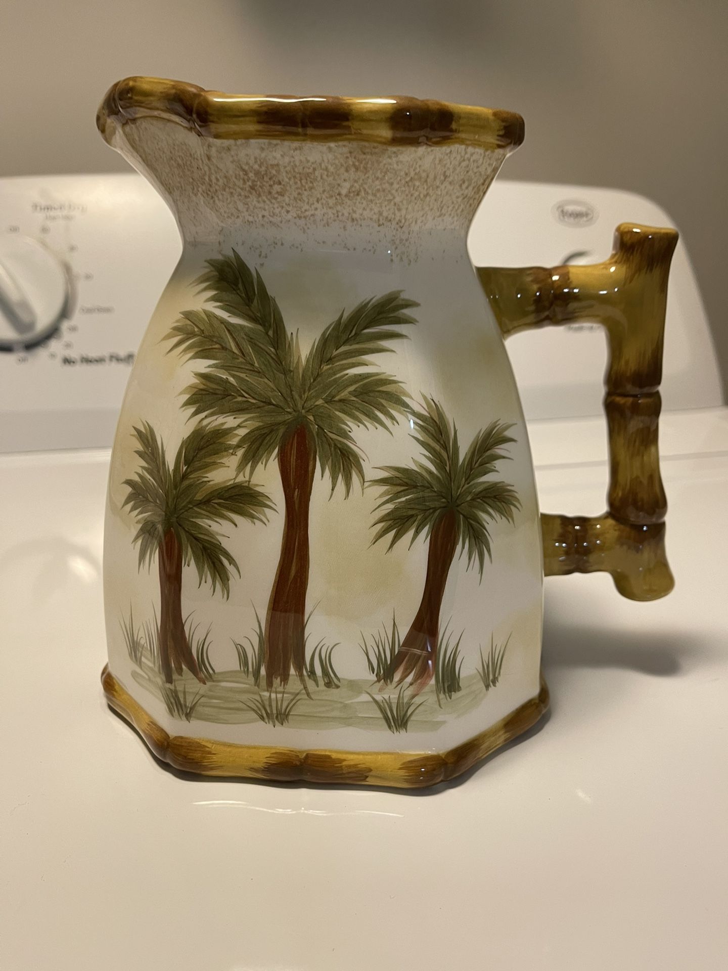 Garden Ridge Palm Tree Pitcher