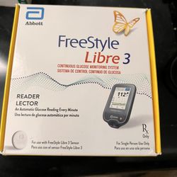 Glucose Reader Freestyle Libre 3 New Unopened 