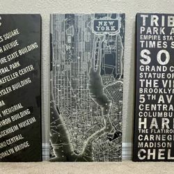 Set Of 3 New York City Canvas Art Prints