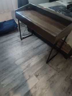 Desk with outlets