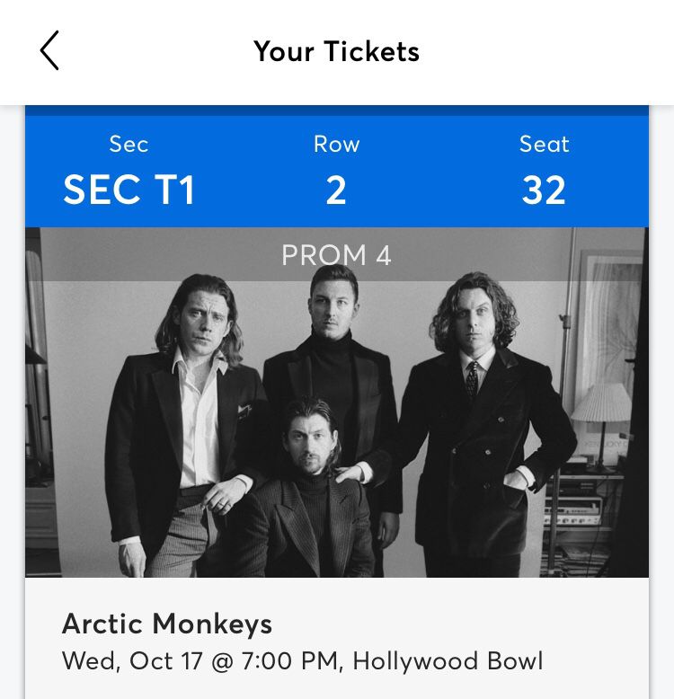 Arctic Monkeys at the Hollywood Bowl Today Wednesday 10/17/18
