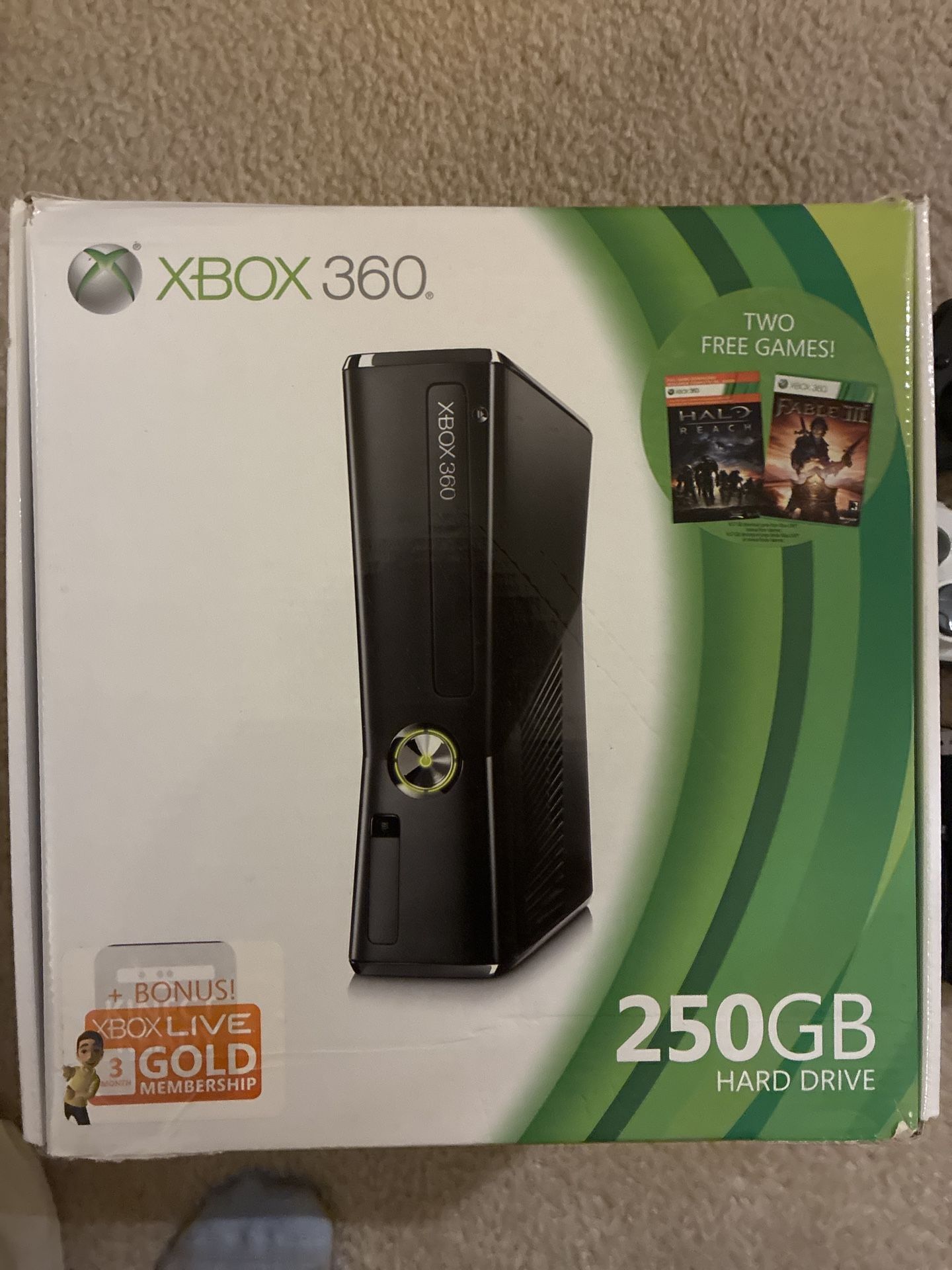 Xbox 360 Console Bundle with Accessories and Games - 250GB 
