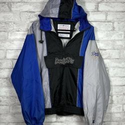 Vintage 90s Los Angeles Dodgers Starter Jacket Graffiti MLB Youth L Windbreaker
