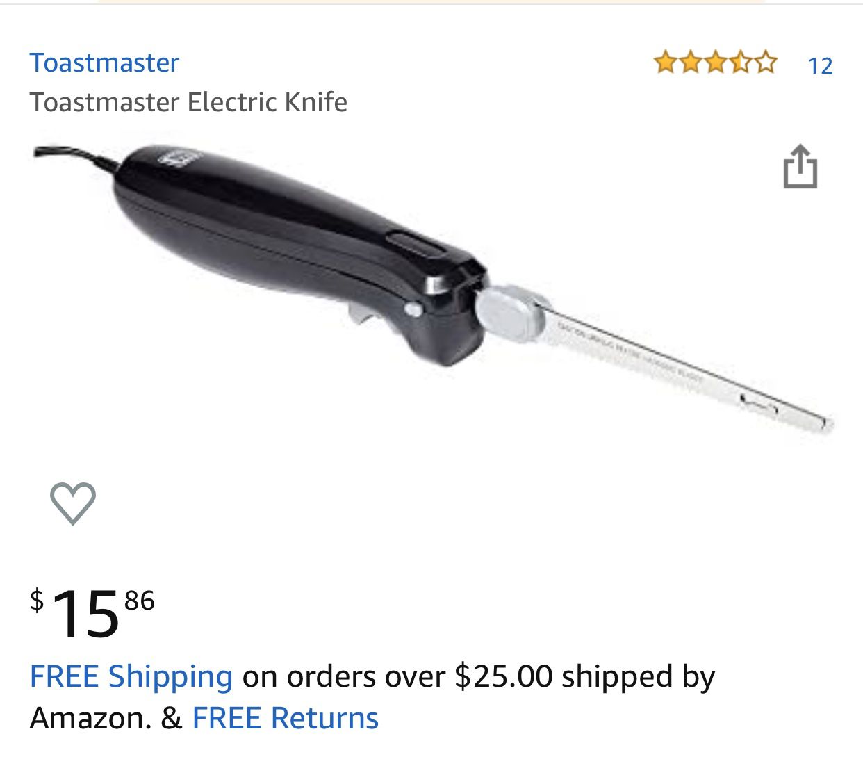 Toastmaster electric knife