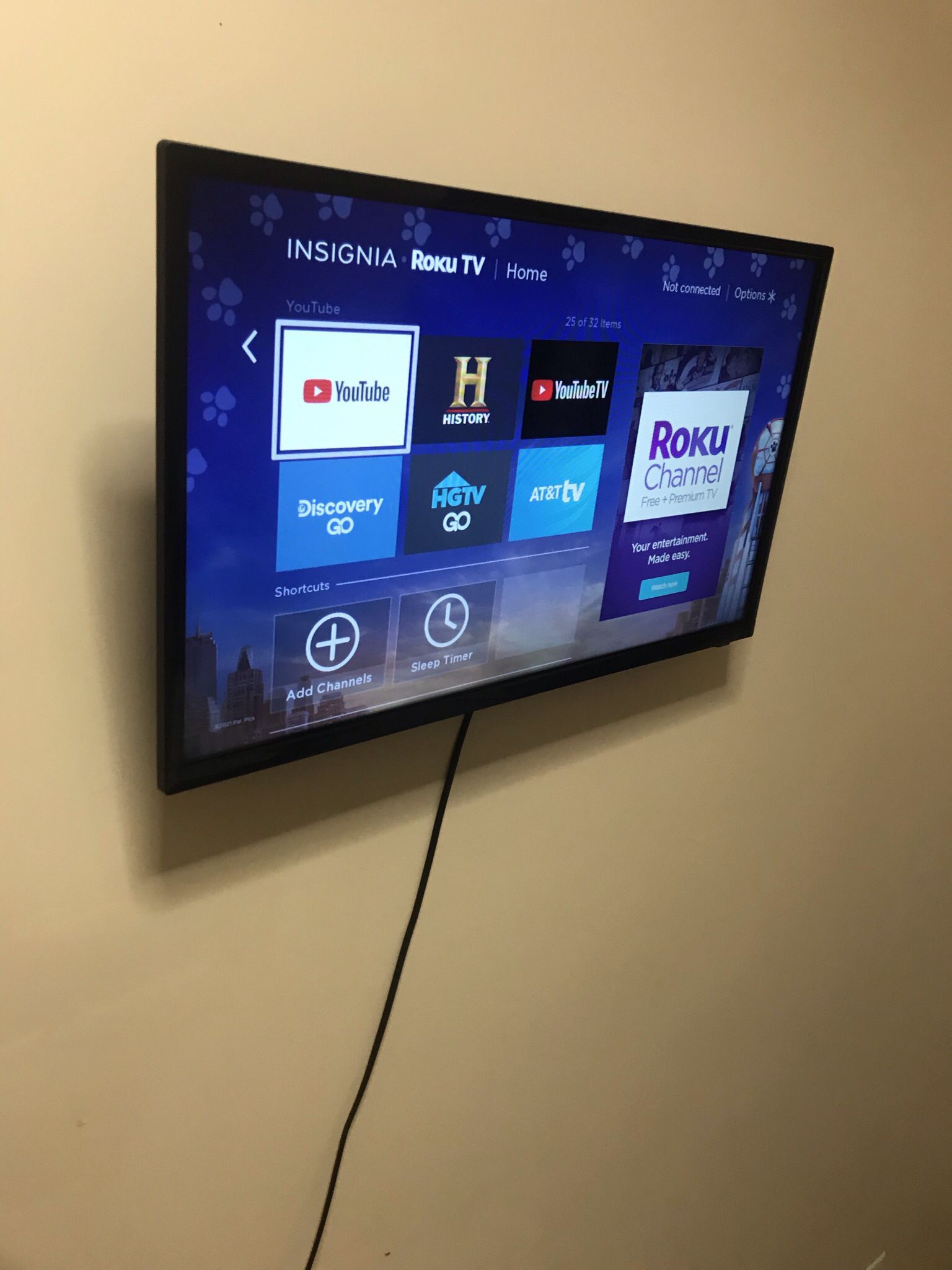 Vizio Flat Screen Smart TV with Roku